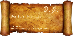Denich Júlia névjegykártya